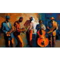 Canvas Wall Art - Jazz Band Music - B1013