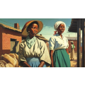 Canvas Wall Art - Sad Soweto Women - B1014