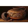 Canvas Wall Art - Beautiful African Pottery - B1021