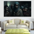 Canvas Wall Art - Women and children in poverty - B1026