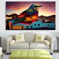 Canvas Wall Art - Urban Colourful Bird - B1029