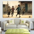 Canvas Wall Art - Township Young Boys Playing Street Soccer - B1047