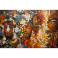 Canvas Wall Art - A Captivating Mosaic Colors Textures  - A1452