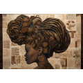 Canvas Wall Art - African Traditional Woman in Attire - A1462