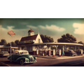 Canvas Wall Art - Canvas Wall Art-Gas Station in the 60s - B1164