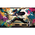 Canvas Wall Art - Canvas Wall Art  Young Person Breakdancing - B1146