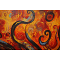 Canvas Wall Art - African Melodies By Vibrant Rhythms Abstract - A1566