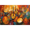 Canvas Wall Art - African Rhythms By Abstract Harmonies Abstract  - A1701