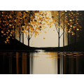 Canvas Wall Art - Autumn Landscape Acrylic Painting  - B1405