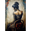 Canvas Wall Art - Beatiful Woman Sitting.  - A1705