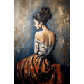 Canvas Wall Art - Beautiful Woman Sitting.  - A1709
