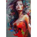 Canvas Wall Art - Beautiful Woman Abstract - A1712
