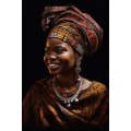 Canvas Wall Art - Beautiful African Woman  - A1151