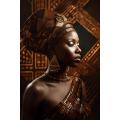 Canvas Wall Art - Beautiful African Woman  - A1157