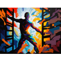 Canvas Wall Art - Breaking Barriers  Acrylic Painting  - B1361