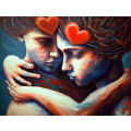 Canvas Wall Art - Canvas Wall art: Brimfull of Love Heads - B1277