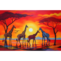 Canvas Wall Art - Colors Africa by Chromatic Expressions  - A1581