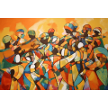 Canvas Wall Art - Community Bonds By Vibrant Expressions Abstr5f67f368 - A1593