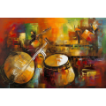 Canvas Wall Art - Cultural Rhapsody By Abstract Serenades Captivating  - A1692