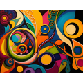 Canvas Wall Art - Diversity and Abstract Acrylic Painting  - B1378