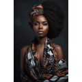 Canvas Wall Art - Beautiful African Woman  - A1154