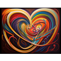 Canvas Wall Art - Canvas Wall Art: Pulsating Heartbeat Painting - B1328