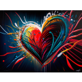 Canvas Wall Art - Canvas Wall Art: Pulsating Heartbeat Painting - B1331