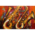 Canvas Wall Art - Jazz Notes By Vibrant Expressions Abstract - A1686