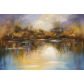 Canvas Wall Art - Lakeside Reflections By Chromatic Expressions  - A1650