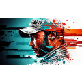 Canvas Wall Art - Lewis Hamilton Abstract Image - B1552