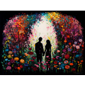 Canvas Wall Art - Canvas Wall Art: Love in Bloom Painting - B1321
