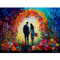 Canvas Wall Art - Canvas Wall Art: Love in Bloom Painting - B1322