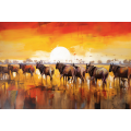 Canvas Wall Art - Magical Serengeti By Vibrant Serenades Captiv - A1648