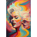 Canvas Wall Art - Marilyn Monroe Abstract Painting - B1543