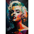 Canvas Wall Art - Marilyn Monroe Abstract Painting - B1542