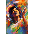 Canvas Wall Art - Painting Aretha Franklin vibrant Painting - A1530