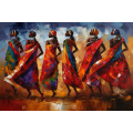 Canvas Wall Art - Rhythm Maasai By Chromatic Wildness  - A1562