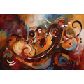 Canvas Wall Art - Rhythmic Tales By Chromatic Rhythms Abstract - A1677