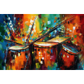 Canvas Wall Art - Rhythms Caribbean By Vibrant Expressions  - A1698