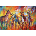 Canvas Wall Art - Safari Impressions By Abstract Serenades Abstract - A1564