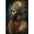 Canvas Wall Art - Beautiful African Woman  - A1150