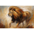 Canvas Wall Art - Lion Spirit Savannah By Vibrant Wilderness  - A1629