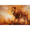 Canvas Wall Art - Lion Spirit Savannah By Vibrant Wilderness  - A1632