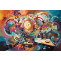 Canvas Wall Art - Swirling Shapes and Dreamy Colors - A1030