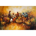Canvas Wall Art - Abstract Artwork Captures Abundant Harvest - A1243
