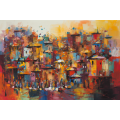 Canvas Wall Art - Abstract Composition Is Visual Symphony  - A1287