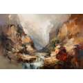 Canvas Wall Art - Abstract Composition Portrays Breathtaking Scenes - A1383