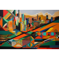 Canvas Wall Art - Abstract Piece Celebrates Vibrant Diversity - A1303