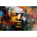 Canvas Wall Art - Abstract Piece Pays Homage To Mandela Cap - A1344