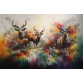 Canvas Wall Art - Abstract Piece Portrays Harmonious Coexistance - A1366